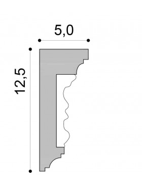 profil Corniche style Ref GACS139 dim 12,5 x 5cm long 2 ml prix ttc