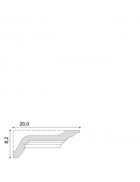 Corniche denticule Ref CDE222 dim 8,2 x 20
