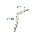 Corniche moderne Ref cm194 dim 10,5 x 10 cm long 2,0ml