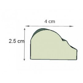 Moulure boudin 4,5 x 2,5 cm : M24