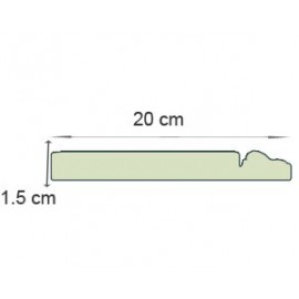 Moulure/plate bande 20,6 x 1,5 cm :M44
